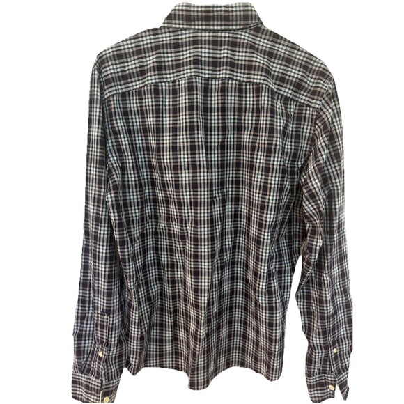 Gap Shirt Mens Medium Plaid Button Down‎ Long Sleeve Untucked NWT - Picture 4 of 6